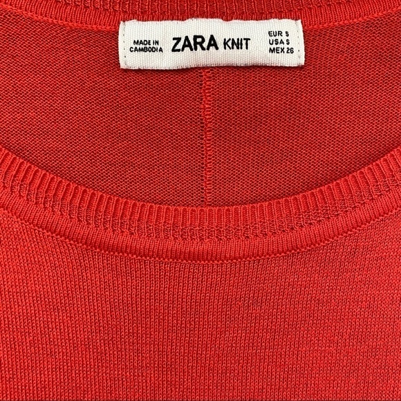 ZARA Knit Red Sweater - Picture 4 of 5